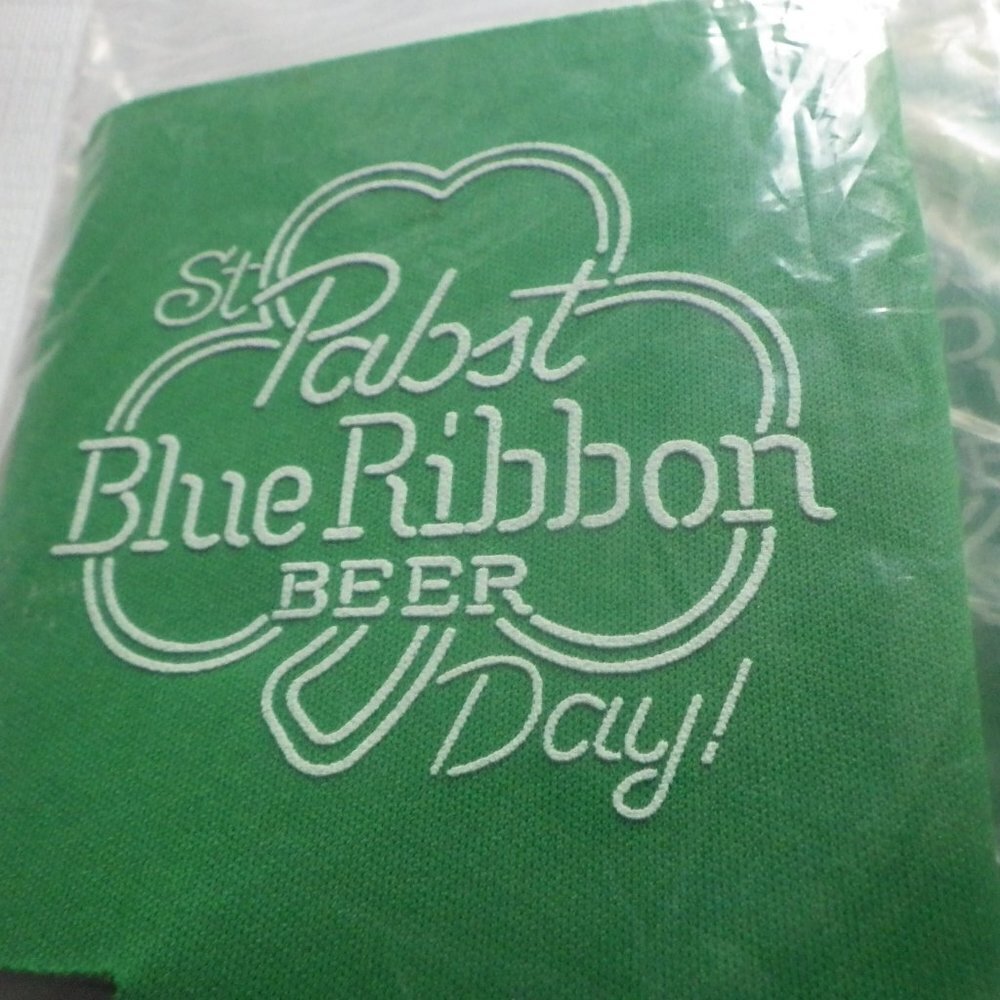 Pabst Blue Ribbon Beer Can Koozie LOT of 3